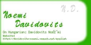 noemi davidovits business card